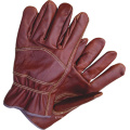 Dark Color Furniture Full Leather Wing Thumb Driver Work Glove-4009